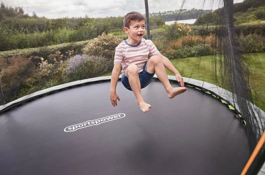 Sportspower Sport-Pro 10ft Folding Garden Trampoline with Safety Enclosure