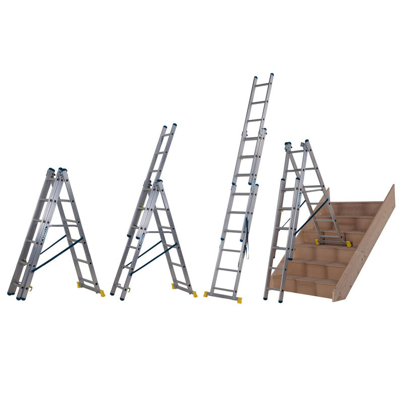Werner Professional 2.45m 3 Section Aluminium Extension Ladder