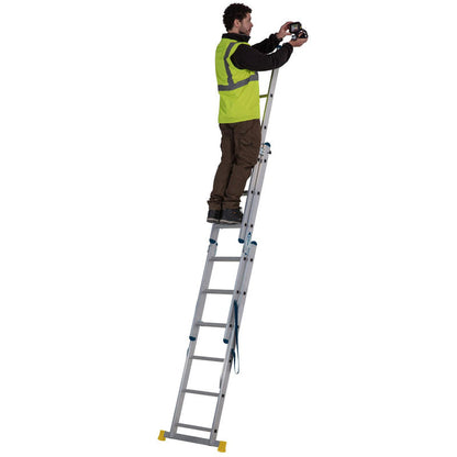 Werner Professional 2.45m 3 Section Aluminium Extension Ladder