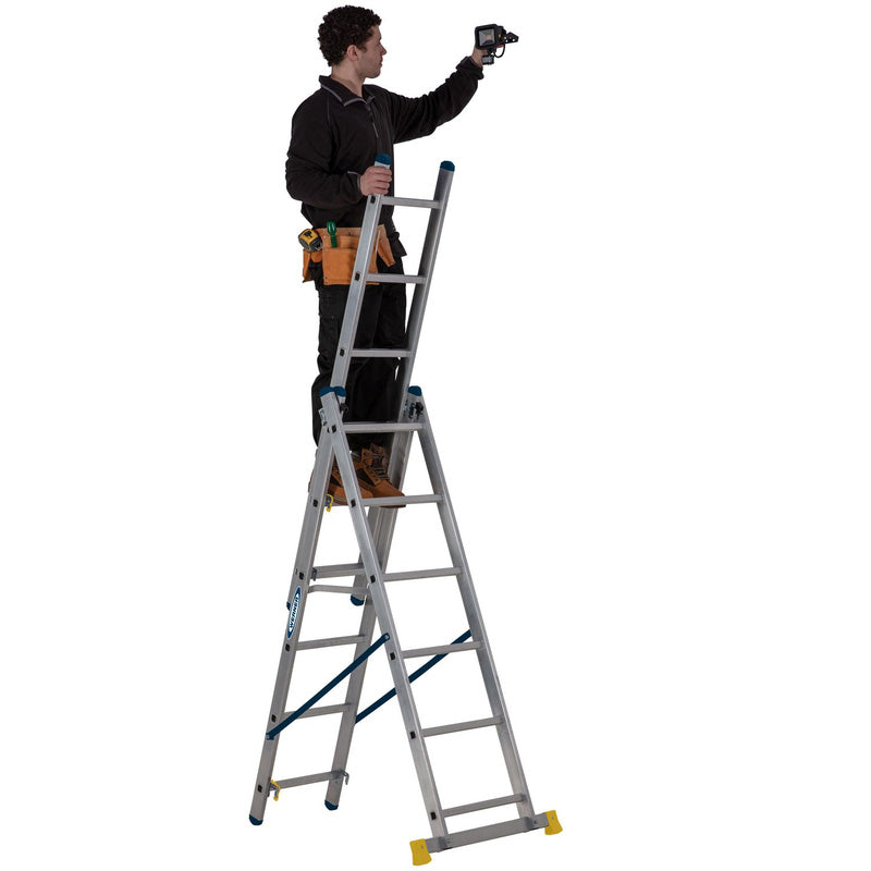 Werner Professional 2.45m 3 Section Aluminium Extension Ladder
