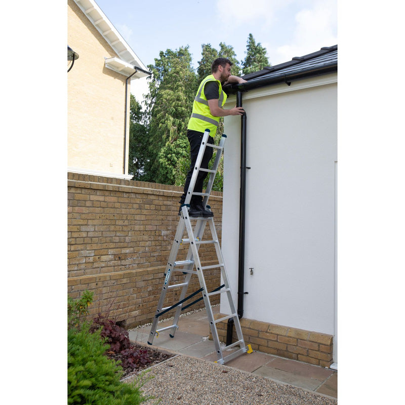 Werner Professional 2.45m 3 Section Aluminium Extension Ladder