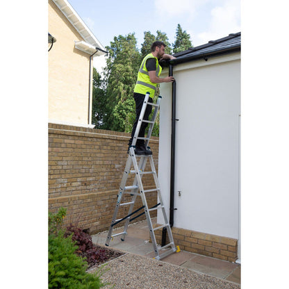 Werner Professional 2.45m 3 Section Aluminium Extension Ladder